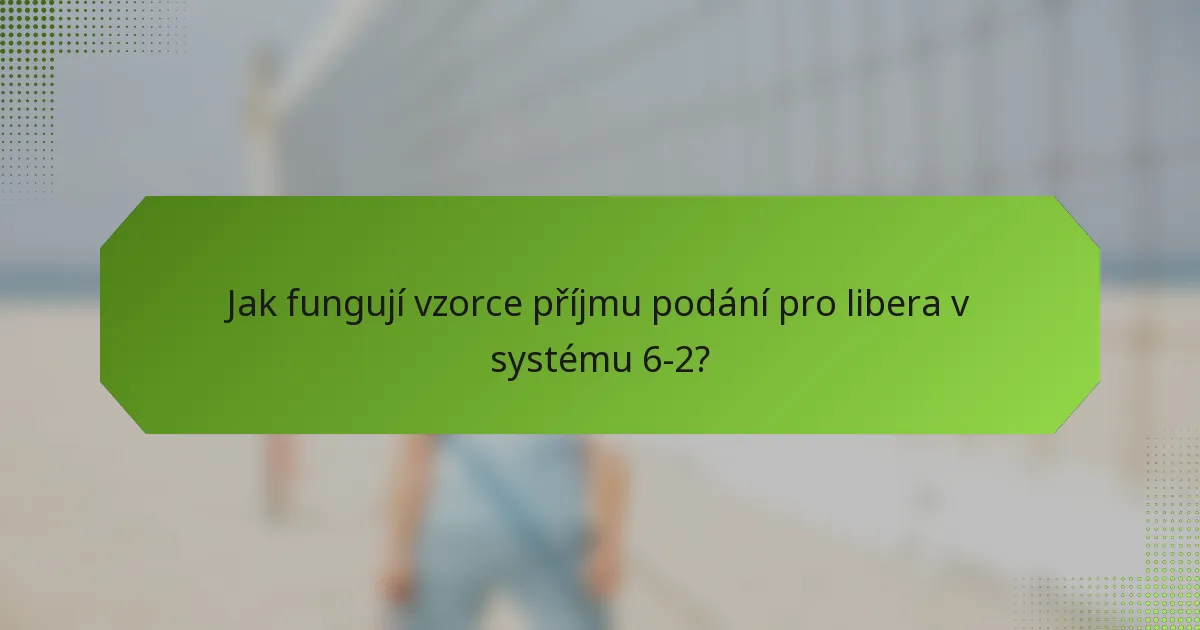 Jak fungují vzorce příjmu podání pro libera v systému 6-2?